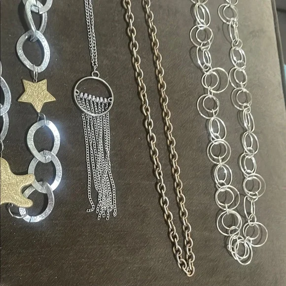 Vintage Costume Silvertone Jewelry Lot of 10 - Picture 3 of 7